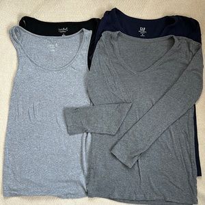 Maternity 4-piece Tops: Gap & Target sz Medium